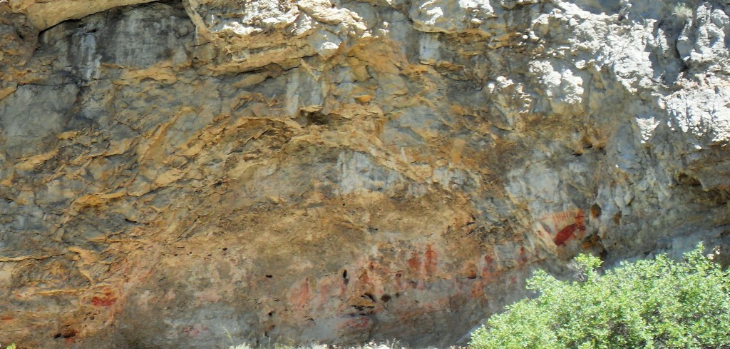 Pictographs in the Gates of the Mountains Wilderness.